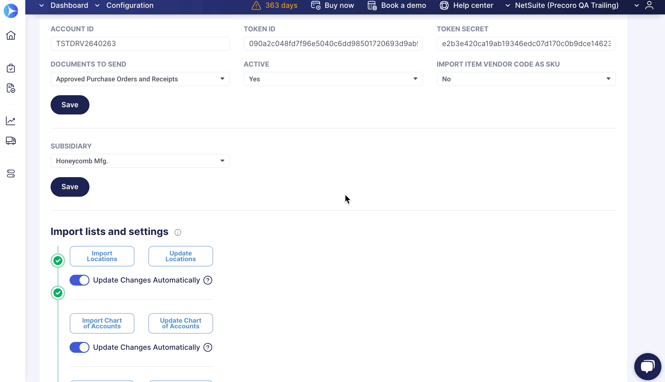 NetSuite Locations Integration